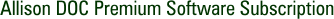 Allison DOC Premium Software Subscription