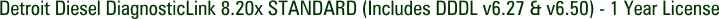 Detroit Diesel DiagnosticLink 8.20x STANDARD (Includes DDDL v6.27 & v6.50) - 1 Year License